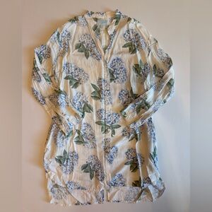 Piyama Hydrangea Blue Women's Pajama Lounge Dress